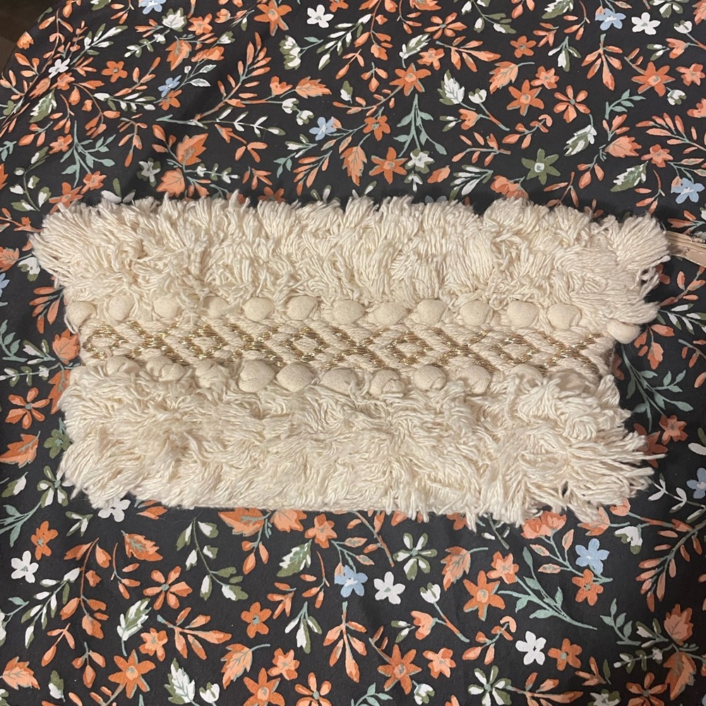 Universal thread jacquard print handloom pouch clutch